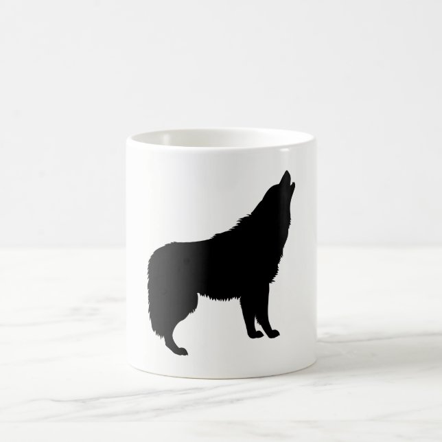 Taza De Café Howling Wolf Silhouette (Centro)