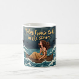 Taza De Café Hoy, alabaré a Dios en la tormenta.