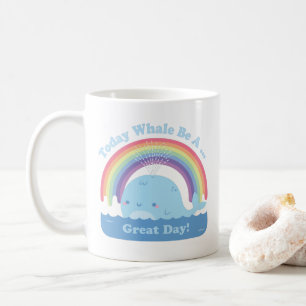 Taza De Café Hoy La Ballena Será Un Gran Día, Vibraciones Posit