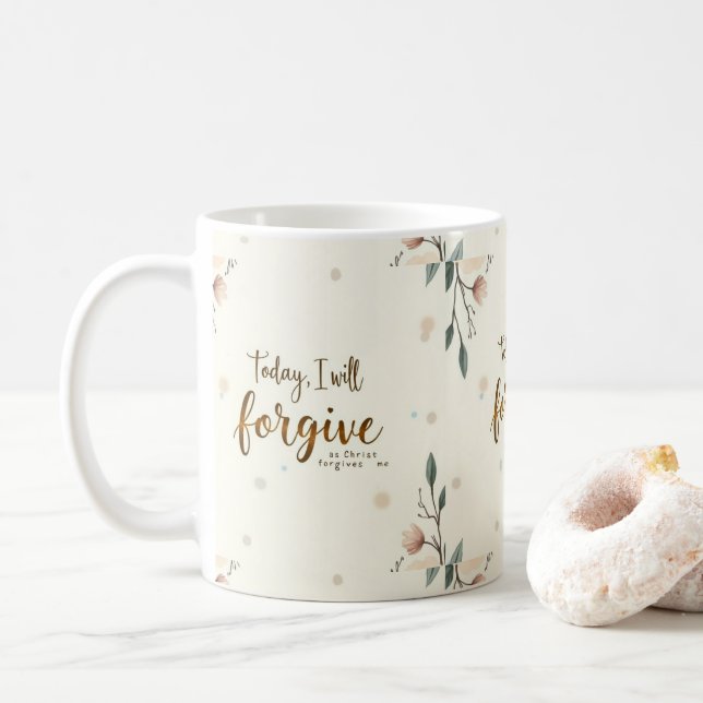 Taza De Café Hoy, perdonaré como Cristo me perdona. (Con donut)