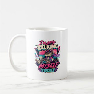 Taza De Café Hoy Solo Hablo Conmigo Misma, Gato