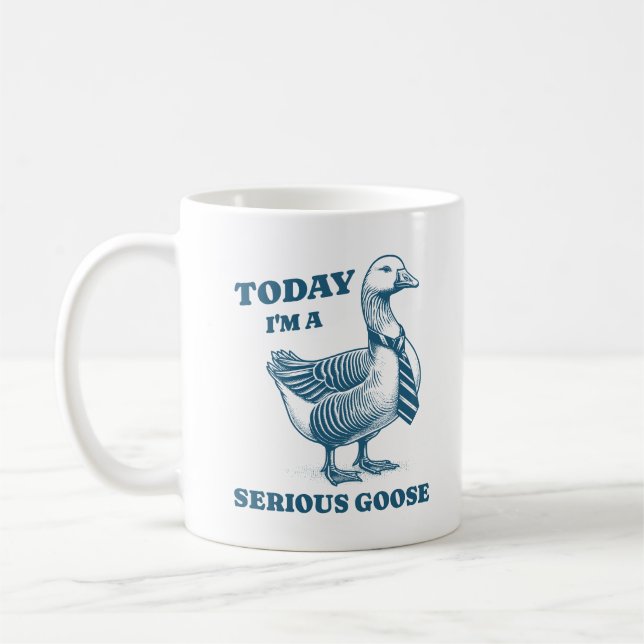 Taza De Café Hoy soy una seria cita cómica de un animal moreno  (Izquierda)