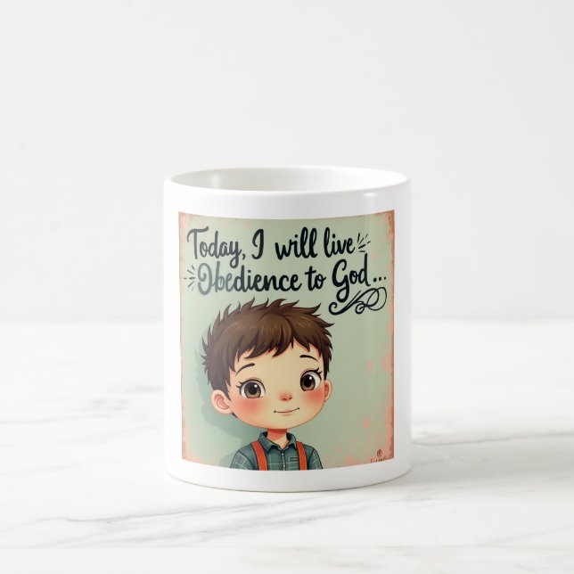 Taza De Café Hoy viviré obediencia a Dios (Centro)