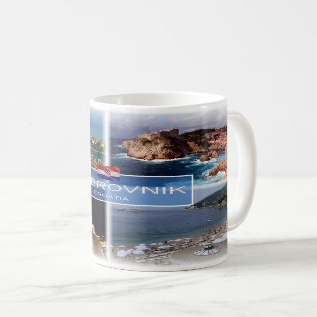 Taza De Café HR Croacia - Dubrovnik - (Anverso derecho)