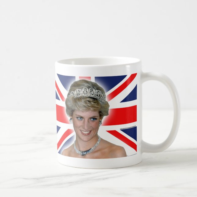 Taza De Café HRH Princess Diana Union Jack (Derecha)