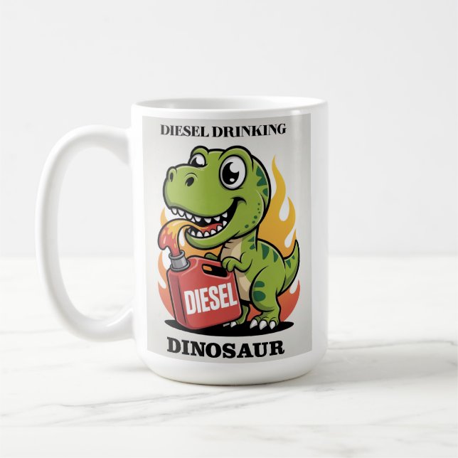 Taza De Café https://www.zazzle.co.uk/diesel_drinking_dinosaur_ (Izquierda)