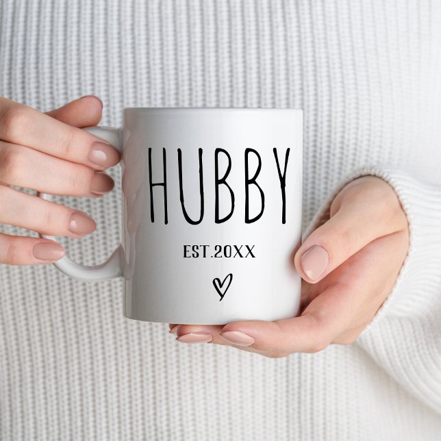 Taza De Café Hubby Est 2024 Invitación Para Ser Boda Recién Con (Subido por el creador)