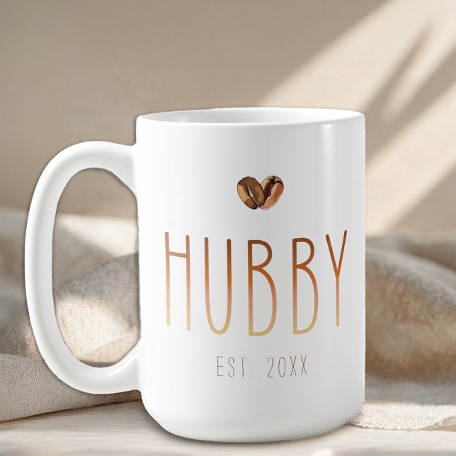 Taza de café Hubby Est El amor está en ebullición  (Hubby Mug)