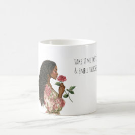 Taza De Café Huele las Rosas Chica Negra