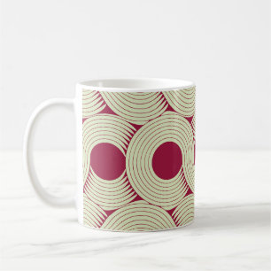 Taza De Café Huelga de Moebius: Infinita mosaico rojo-verde