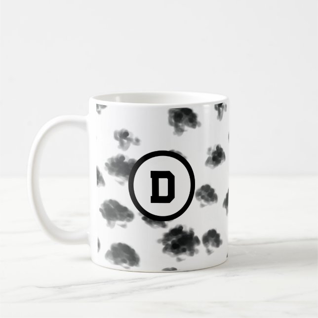 Taza De Café huella animal dálmata en blanco y negro (Izquierda)