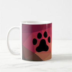 Taza De Café Huella animal, pepita de gato/perro