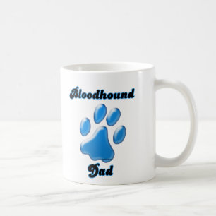 Taza De Café Huella azul de Bloodhound Dad