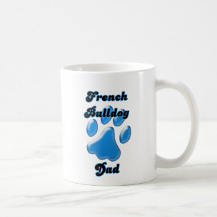 Taza De Café Huella azul del Bulldog francés Dad
