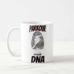 Taza De Café Huella Dactilar De ADN De Traceur De Parkour Libre