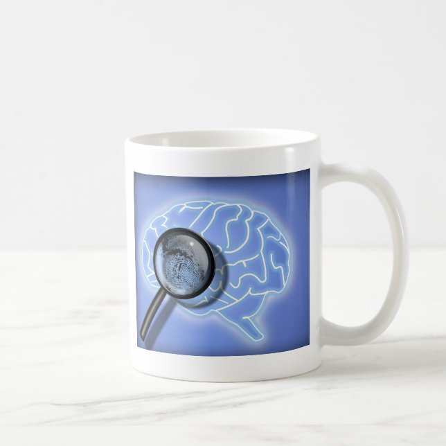 Taza De Café Huella dactilar del cerebro (Derecha)