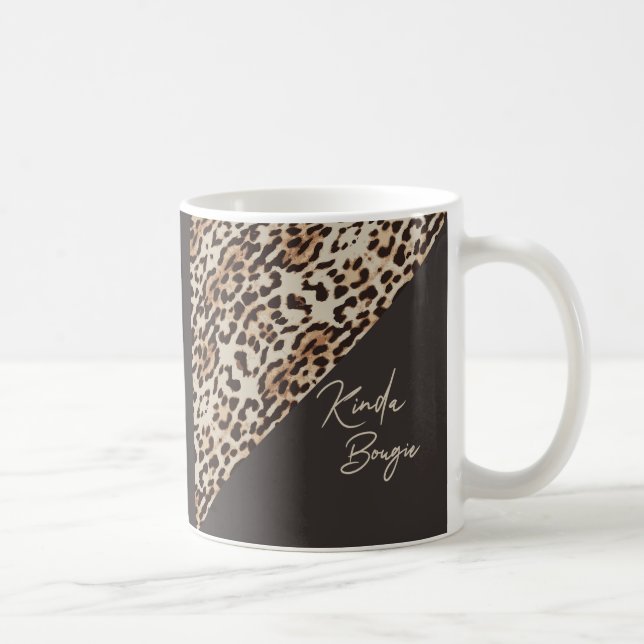 Taza De Café Huella de leopardo Kinda Bougie Brown (Derecha)