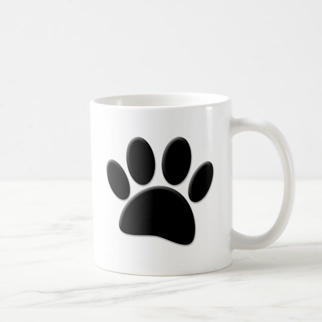 Taza De Café Huella de pata de perro (Derecha)