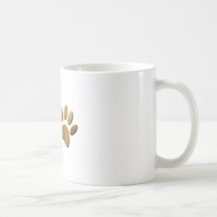 Taza De Café Huella de pata de perro de madera