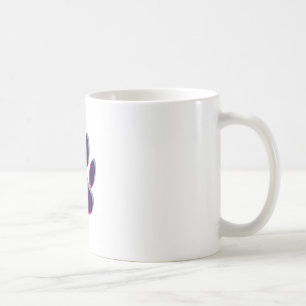 Taza De Café Huella de pezuña de perro fuera de foco