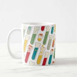 Taza De Café Huella de Tubo de Prueba de Química Moderna de Mid