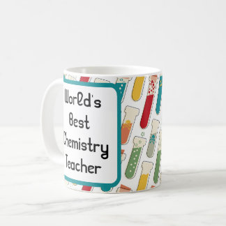 Taza De Café Huella de Tubo de Prueba de Química Moderna de Mid
