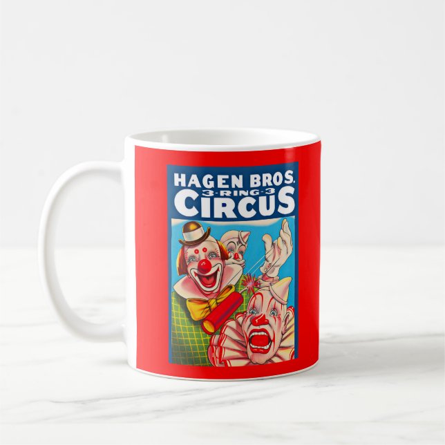 Taza De Café Huella poster de Hagen Brothers Circus de los años (Izquierda)