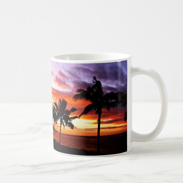 Taza De Café Huella solar de Hawái (Derecha)
