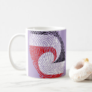 Taza De Café huellas dactilares de la bandera maorí
