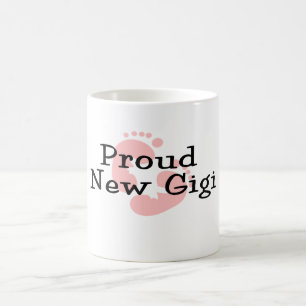 Taza De Café Huellas de Bebé Niña Nueva Gigi Orgullosa