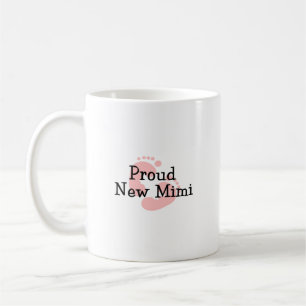Taza De Café Huellas de Bebé Niña Nueva Mimi Orgullosa