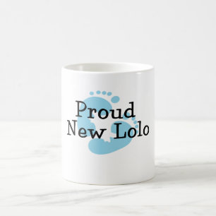 Taza De Café Huellas de bebé niño Lolo orgulloso