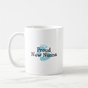 Taza De Café Huellas de bebé niño orgullosa nueva Nonna