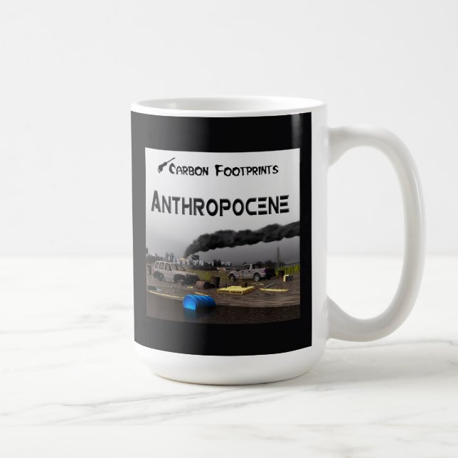 Taza De Café Huellas de carbono - Antropoceno (Derecha)