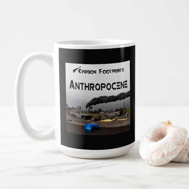 Taza De Café Huellas de carbono - Antropoceno (Con donut)