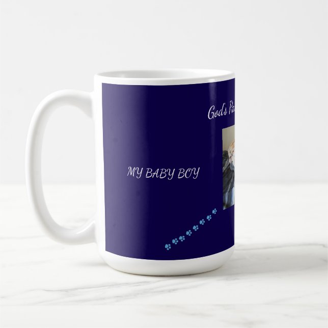 Taza De Café Huellas de Dios Tributo a Mascotas (Izquierda)