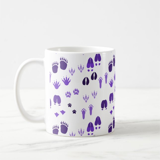 Taza De Café Huellas de invierno café Mug (Izquierda)