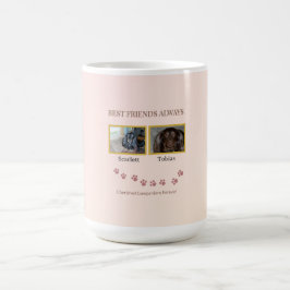 Taza De Café Huellas de Mejores Amigos por Siempre