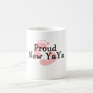 Taza De Café Huellas de orgullosa nueva bebé Yaya