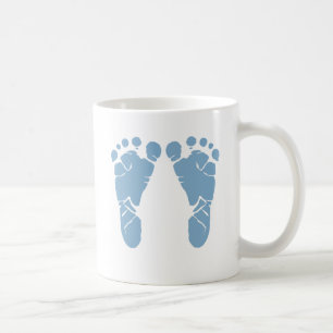 Taza De Café Huellas del bebé azul