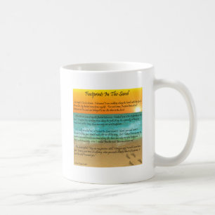 Taza De Café Huellas en la arena