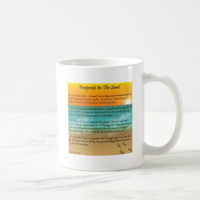 Taza De Café Huellas en la arena (Derecha)