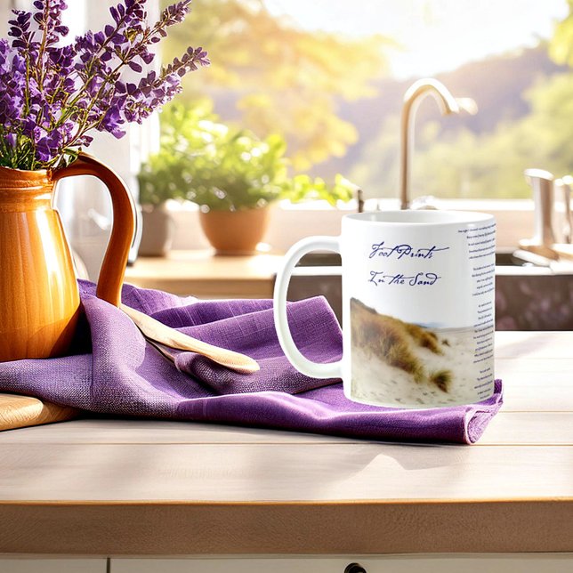 Taza De Café huellas en la arena (Subido por el creador)