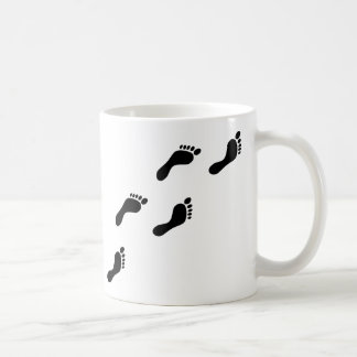Taza De Café huellas negras