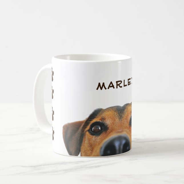 Taza De Café Huellas y cara de perro (Anverso izquierdo)