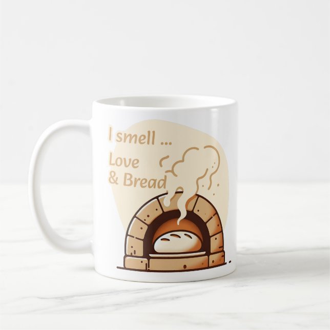 Taza De Café Huelo amor y pan (Izquierda)
