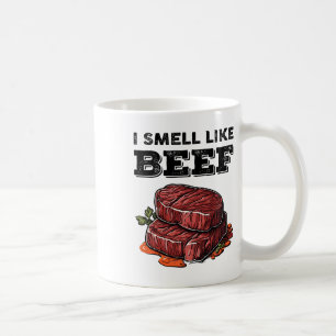 Taza De Café Huelo Como La Carne Graciosa Meme Fumando Carne