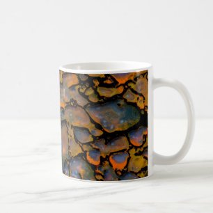 Taza De Café Hueso de dinosaurio petrificado naranja