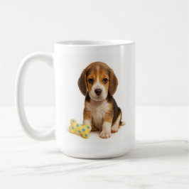 Taza De Café Hueso para ser salvaje - Beagle Pup y Polka Dot