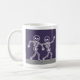 Taza De Café Hueso para ser salvaje esqueleto divertido bailand